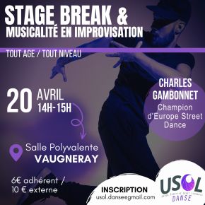 Stage Break & musicalité en improvisation : 20 avril 2023
